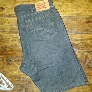 Levi's Black Dark Wash 501 Jean Shorts